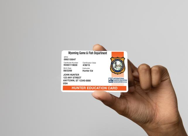 Replacement Hunter Education Card | Wyoming Game &amp; Fish Department